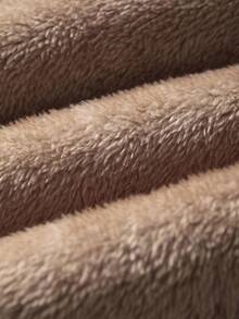 SHEIN 青少年男孩黑色 Sherpa 衬里工装夹克，休闲学院风，舒适实用，百搭柔软面料，适合日常穿着、上学、郊游、户外活动 - 黑色 - 查看 11