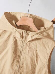 Buy 2 Get 1 Free, 3pcs/Set Tween Boy Casual Hoodie Vest And Elastic Waist Pants Set With Bonus T-Shirt, Comfortable, Versatile, Suitable For Autumn, Spring, Summer, Daily Wear, Outdoor, School, Street, Party, And Leisure, Boys Beige Outfits, Boys Casual Pants Suit Outfit, Boy Sleeveless Sets