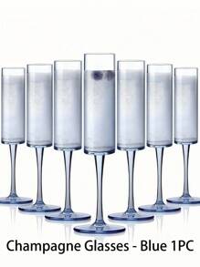 SHEIN 1 件亚克力香槟杯，5.5 盎司牢不可破的高脚杯，可重复使用的香槟敬酒杯，透明香槟杯，优雅的塑料马提尼杯 - 非常适合鸡尾酒、香槟和甜点 - 可重复使用，慕斯杯 - 彩色 - 查看 8