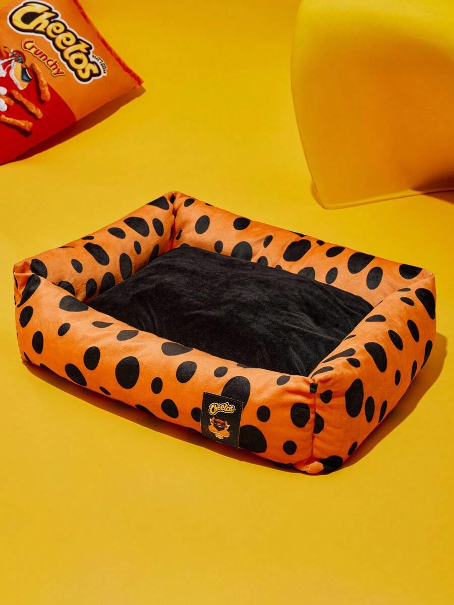 Cheetos X SHEIN 1 chiếc giường thú cưng họa tiết hoạt hình, thích hợp cho thú cưng cỡ nhỏ đến trung bình, có thể giặt bằng máy và sấy khô, - Nhiều màu - Xem 1