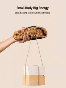 SHEIN 男士足部穴位按摩拖鞋，中医针灸按摩旋转足部按摩鞋，男女适用（每双拖鞋上的鹅卵石略有不同） - 黑色 - 查看 7