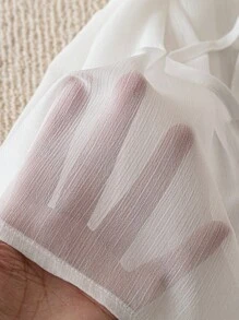 SHEIN Clasi Women's Casual Commuting Simple Solid Color Sleeveless Shirt - White - View 6