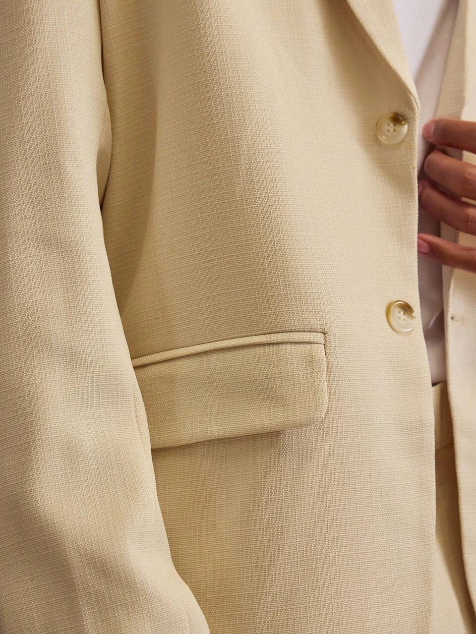 Classic Tailored Blazer Jacket Narrow Lapel Chest Pocket Spring Summer Vacation Holiday Smartwear Tailoring
