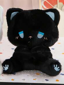 Soft Plush Cute Emo Dazed Stuffed Toy Cat Doll Plushie Kawaii Gift Birthday Present Christmas Valentine Gift For Teens Friends Couples Party Home Decor