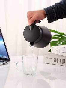 27 Oz Stainless Steel Insulated Coffee Bottle With Handle, Double-Layer Vacuum Insulated Pot, Suitable For Hot Water, Tea, Coffee And Insulation, 680ml. - Black - View 6