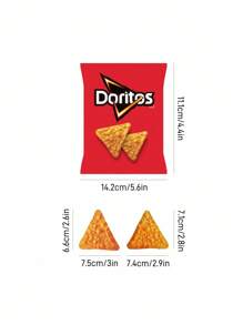 Doritos X SHEIN 40sheets Cute Corn Chip Pattern Sticky Notes, Memo Pad, Suitable For Notes, Journals, Reminders, And Decorating Anything You Want - Red - View 4