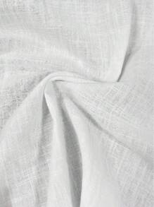 INAWLY Women's Casual Solid Color Cotton Cap Sleeve Blouse, Summer - White - View 7