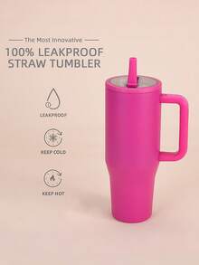 Fourth-Generation Car Cup Seal Cover Ice Mug Suction Cup Stainless Steel Vacuum Flask - Magenta - View 6