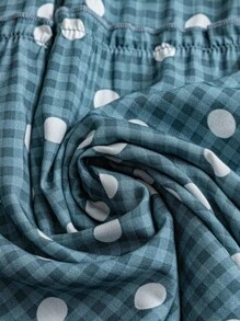 Rusticease Vestido holgado con mangas abullonadas, hombros caídos, volantes en el bajo y ajuste suelto, adecuado para primavera y verano, tallas grandes, estilo campestre de vacaciones - Multicolor - Ver 5