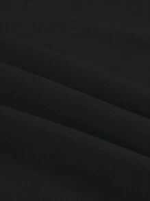 SHEIN Áo thun cổ tròn in hoa dành cho nữ, đơn giản & thời trang, phù hợp cho mùa hè - màu đen - Xem 3