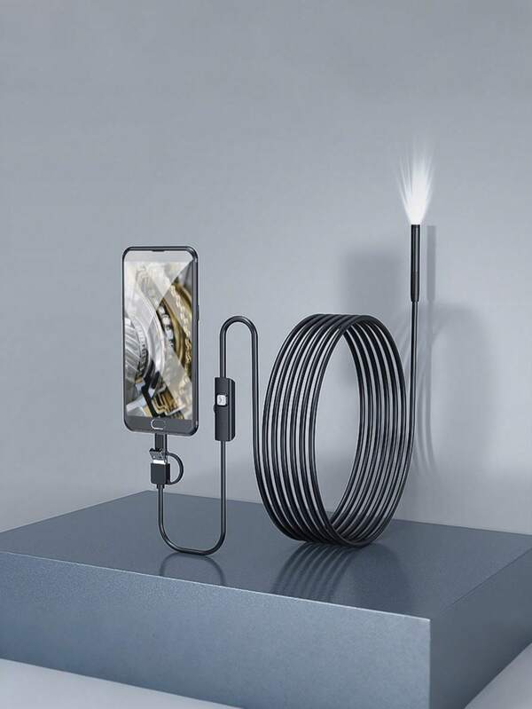 高清防水三合一手机电脑内窥镜连接器汽车工业管道汽修空调内窥镜