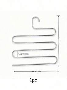 不锈钢裤架 | 节省空间的多层牛仔裤和长裤收纳架，抛光表面，壁橱收纳解决方案，打造整洁的衣柜（5 层） - 彩色 - 查看 4