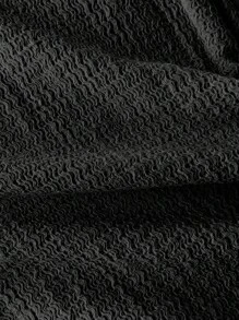 Elamini Quần ống đứng lưng thấp màu trơn đơn giản thường ngày cho nữ - màu đen - Xem 5