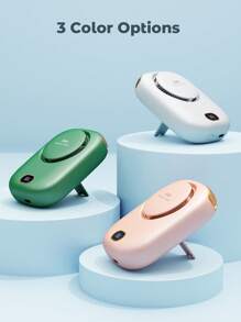 Teckwe Quạt mini không cánh sạc điện 2000mAh, quạt đeo cổ rảnh tay với dây đeo và giá đỡ điều chỉnh được, 3 tốc độ, phụ kiện cắm trại, bãi biển, du lịch, mùa hè ngoài trời, máy làm mát không khí - Nhiều màu - Xem 5