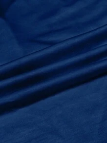 Sweetra 大码女式短袖数码印花翼形抽象半开领T恤 复古图案T恤 女式复古T恤 女式蓝色T恤 女式上衣 - 藍色 - 查看 5