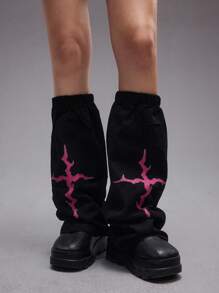 ROMWE Grunge Punk Calentadores de piernas elegantes, cómodos y transpirables para damas, de estilo casual y dulce