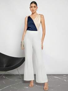 BizChic Áo sơ mi nữ mùa xuân/hè mới, màu trơn, phối họa tiết kim loại, kiểu dáng hiện đại, thanh lịch, phù hợp cho đi làm hàng ngày, phong cách retro thập niên 90, Giáng sinh, Năm mới, Ngày Valentine, tiệc tùng, đi biển, tốt nghiệp, lễ hội, ngày lễ, thích hợp cho khách dự đám cưới, chủ nhà, hẹn hò, tiệc tùng, hòa nhạc, bữa trưa, sân bay, nhiều dịp khác nhau. - Xanh đậm - Xem 6