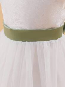 Glamorique Kids Girls' Princess Dress, Mid-Length Flower Girl Wedding Gown, Piano Recital Dress, Summer Children's Evening Gown, Wedding Ceremony Pageant Dress Fall Winter