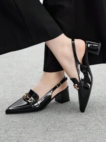 CUCCOO BIZCHIC 百搭女士休闲简约时尚高跟鞋 - 黑色 - 查看 3