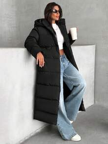 Women Hooded Long Padded Winter Coat