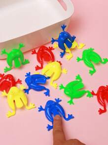 MINKOJA 20pcs/40pcs Plastic Jumping Frogs, Finger Pressing Bouncing Frog Toy With Bucket For Kids Easter Birthdays Party Favors, Mixed Color ( No Bucket) - Multicolor - View 2