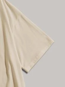 SHEIN LUNE 我不在乎休闲字母图案常规圆领短袖修身女式 T 恤，适合夏季