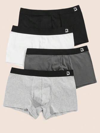 Homme 4 pièces Caleçon à lettres