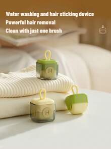 1件/2件，方便强力的毛发除尘器，二合一可水洗棉球桶，可重复使用的家用衣物除胶剂，家用塑料手柄非电动除尘工具 - 彩色 - 查看 2