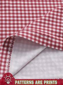 INAWLY Women's Multi-Color Angora Plaid Retro Print Cute T-Shirt - Multicolor - View 7