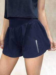 OutZeal 女式收腹透气弹力内置短裤可收纳口袋运动短裤健身房网球跑步