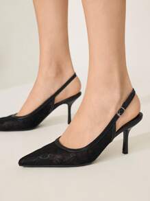 CUCCOO CHICEST 女士优雅尖头露背高跟鞋 - 黑色 - 查看 4