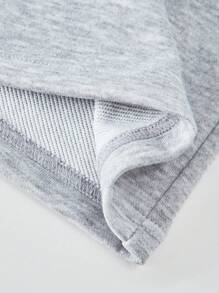 SHEIN Explorewe Mädchen Lässig Set aus Sweatshirt mit Buchstaben-Muster und Langarm Rundhalsausschnitt und Hose