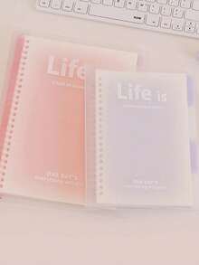 1 cuốn sổ tay nhựa PP mờ nhiều màu sắc sáng tạo khổ A5/B5 có dòng kẻ Trở lại trường - Nhiều màu - Xem 7