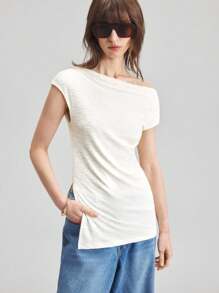 Ontre Top casual de unicolor para mujeres, verano 2025, apto para el 4 de julio, el mes del orgullo, la playa, el cumpleaños, las fiestas, el Día del Maestro, las vacaciones