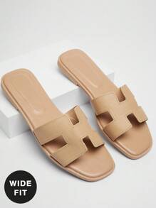 SHUZIA 女式宽松舒适日常夏季度假休闲平底凉鞋 - 米色 - 查看 6