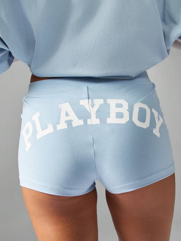 Missguided x Playboy Lightweight Shorts High Waisted Booty Shorts Studio Practice Performance Training Hot Yoga Running Biker Shorts