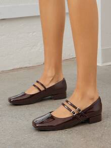 SHUZIA Women Fashion Daily Versatile Mary Jane Ballet Flats For Christmas