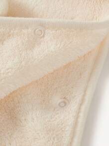 Cozy Pixies 1pc Soft Hooded Sunflower Petal Baby Towel, Super Absorbent, Quick Drying, Warm, Suitable For 0-3 Years Old, Versatile Use For Bathing And Swimming - Beige - View 10