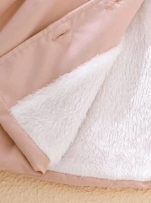 SHEIN Áo khoác dày nơ thời trang đa năng cho bé gái, thích hợp mặc hàng ngày vào mùa thu đông - Hồng - Xem 6