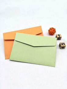 SHEIN 50pcs Multi-Color Envelopes, Party And Birthday Envelopes, Ins Style Paper Bags, Romantic And Simple Envelopes, Back To School Paper Bags, Romantic And Simple Envelopes - 50 pieces of multi-colored hair - View 9