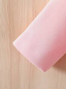 SHEIN Girls Casual Fitted Quilted Faux Fur Collar Long Sleeve Jacket, Pink, Winter Girls Spring Jacket Girls Pink Jacket Kids Pink Jacket Toddler Girl Jacket Childrens Lightweight Jacket - Pink - View 4