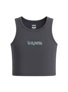 Vans Blur 修身短款背心（沥青色） - 深灰色 - 查看 4