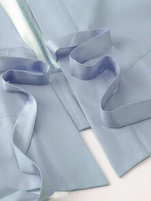 Irokai 日本女士传统印花和服浴衣两件套，夏季节日 - 淺藍色 - 查看 6