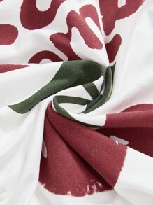 ROMWE 3 chiếc áo hai dây ngắn in khẩu hiệu Y2K Babe đính đá và chữ thập anh đào có dây rút ở eo - Nhiều màu - Xem 4