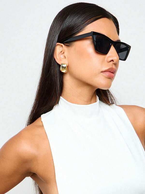 AiiRZ Cat Eye Glasses Oversized Square Frame Retro Classic Fashion UV Protection Summer Spring Resort Vacation Shades Eyewear