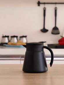 27 Oz Stainless Steel Insulated Coffee Bottle With Handle, Double-Layer Vacuum Insulated Pot, Suitable For Hot Water, Tea, Coffee And Insulation, 680ml. - Black - View 1