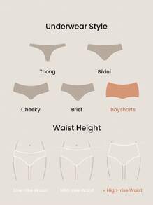 LUVLETTE Plus 3-Pack Women Plus Airy Comfortable Cotton Logo High-Rise Basic Boyshorts Underwear Boxers Lingerie As Outerwear Also Suitable For Teen Girl & Young & Kid