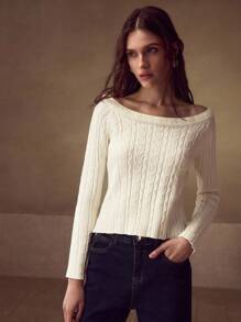 MOTF PREMIUM 仿珍珠边修身针织套头衫 秋冬