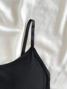 SHEIN Genkimix Kids 3pcs/Set Teen Girl Simple Fashion Black Solid Color Bras With Pads Bra Set Fall Winter