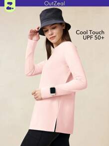 OutZeal قميص آستر طويل الأكمام للنساء مع نافذة ساعة، حماية من الشمس UPF50+ مبرد